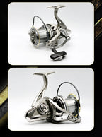 Rooblinos Stainless Steel Bearing Spinning Fishing Reel 8000 9000 10000 12000 14000 25KG Powerful Reel Saltwater Fresh Water