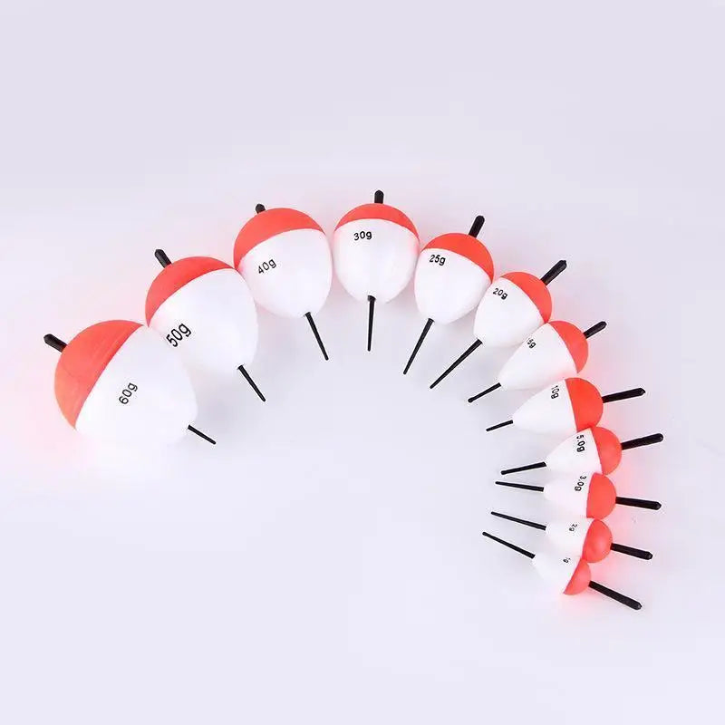 10Pcs Fishing Float Foam Fish Floats Drift Big Belly Drifts Long Casting Drifts 1g/2g/3g/5g/10g Buoy Flotador Gear Fishs Float