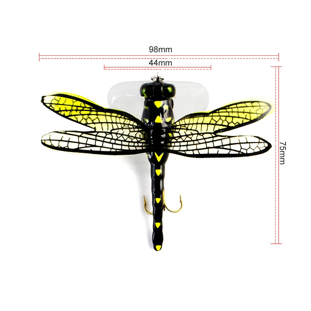 Topwater Dragonfly Dry Flies Insect Fly Fishing Lure 6G 7.5CM Trout Popper Artificial Bait Wobblers For Trolling Hard Lure