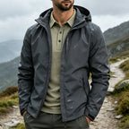 Men's Waterproof Trekking Jacket Lightweight Outerwear Hooded Outdoor Raincoat Hiking Windproof Jacket Climbing Outdoor Jackets