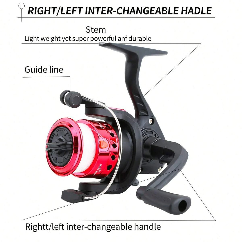 Fishing Rod Reel Combo Full Kit Telescopic Fishing Rods Spinning Reels Set with Hooks Soft Lures Barrel Swivels