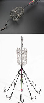 Fishing Accessories 8 Claw 16 Hooks Squid Bait Trap Cage Fishing Lure Cages Octopus Hook Trap Basket Fishing Gear Tools Tackle