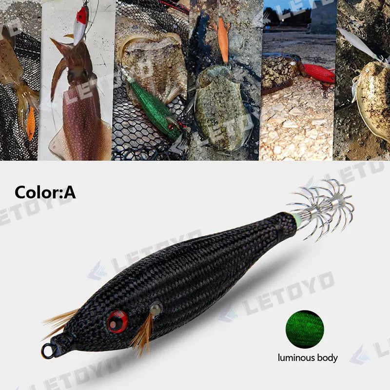 Fishing Accessories 78Mm 10G Floating Squid Jig Jigging Fishing Lure Artificial Plastic Squid Hook for Sea Boat Fishing Tools