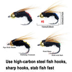 5/10/32pc Flies Kit Brass Bead Head Fast Sinking Nymph Scud Fly Bug Worm Trout Fishing Flies Artificial Insect Bait Fishing Lure