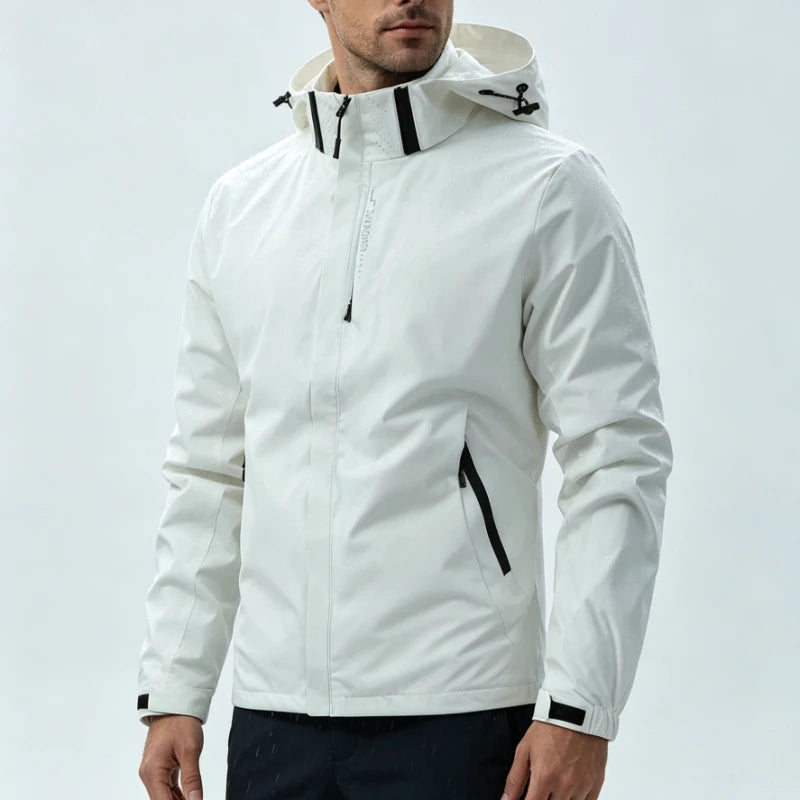 Outdoor Waterproof Trekking Jacket Men Lightweight Outerwear Hooded Raincoat Hiking Windproof Jackets Climbing Camping Jackets