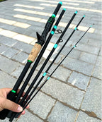 Casting Spinning Lure Fishing Rod Solid ML Tip 1.8/2.1m Ultralight Trout Jigging Pole 4/5 Sections Pesca