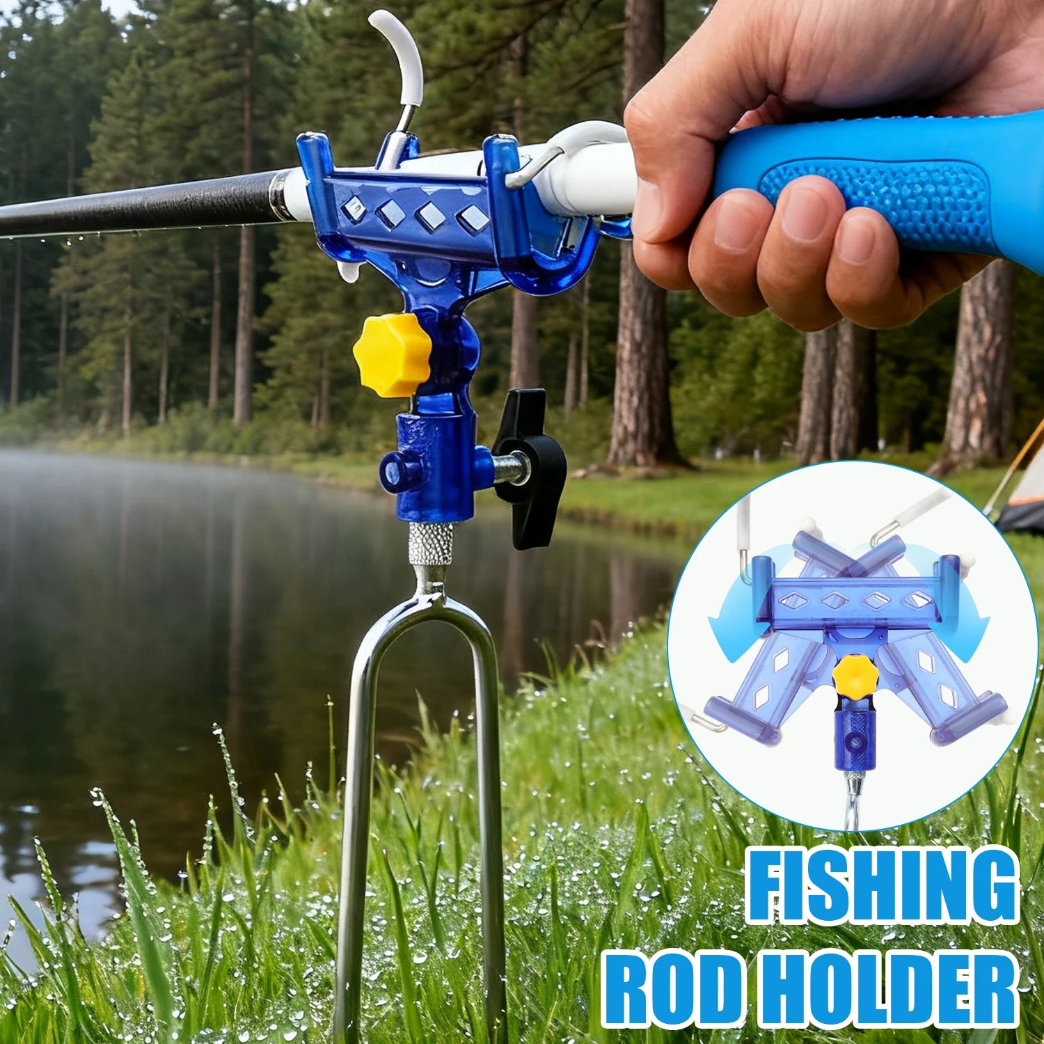 Fishing Rack Tool Accessory Holder Sea Rod Sea Rod Dual-use Universal Fishing New Adjustable Stainless Steel Fish Rod Holder