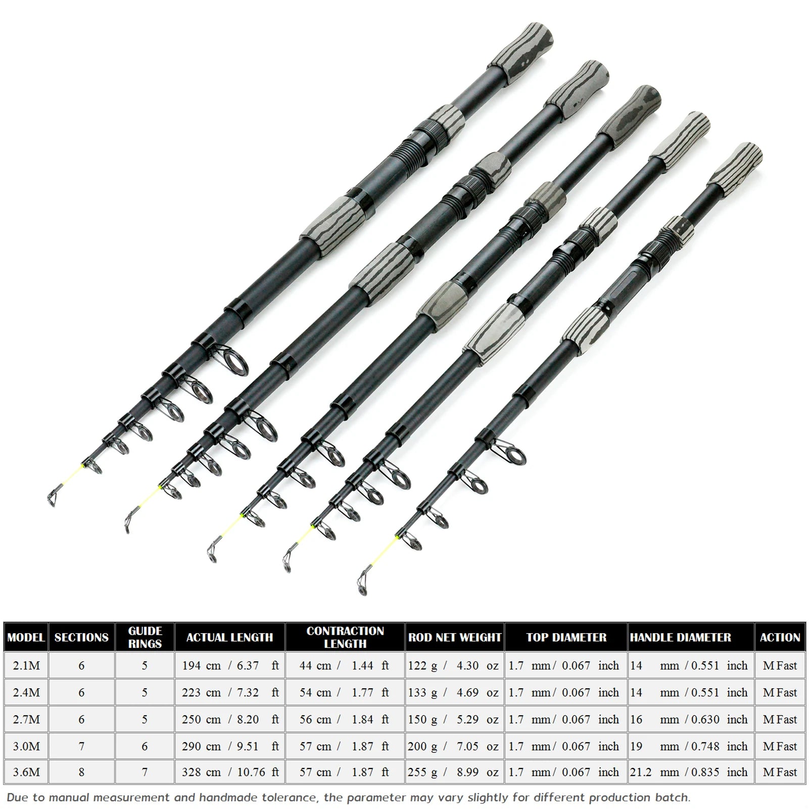 2.1-3.6 Meters Cheap Fishing Rods Lure Spinning Carbon Telescopic Rod Long Shot Trout Lake Sea Fish Rods Fishing Accessories