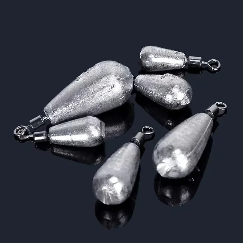 10 pieces per lot, Fishing Weight Sinker in 3.5g, 5g, 7g, 10g, 14g, and 20g,Water Drop-Shaped Weights Fishing Tackle Accessories