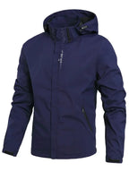 Outdoor Waterproof Trekking Jacket Men Lightweight Outerwear Hooded Raincoat Hiking Windproof Jackets Climbing Camping Jackets