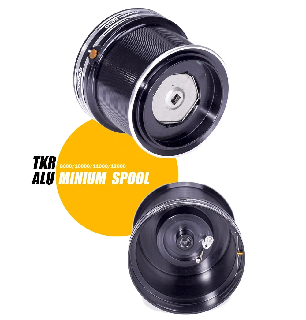 Fishing Reel Distant Wheel Sea Surf Spinning Reels Carbon Drag 27kg 13+1BB Saltwater Boat Coil Accesorios Open Face Carretilha