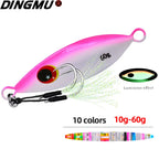 Big Jig Fishing Lure Weights 10g-60g Fishing Jigs Saltwater Lures Metal Bass Jig Isca Artificial Fake Fish Glitter Holographic