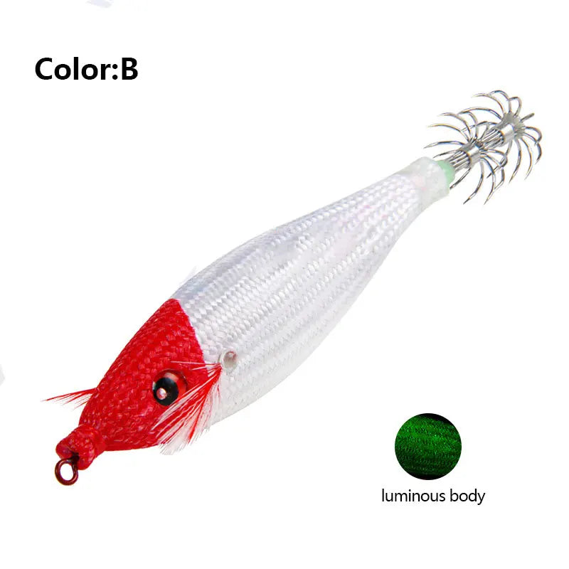 Fishing Accessories 78Mm 10G Floating Squid Jig Jigging Fishing Lure Artificial Plastic Squid Hook for Sea Boat Fishing Tools