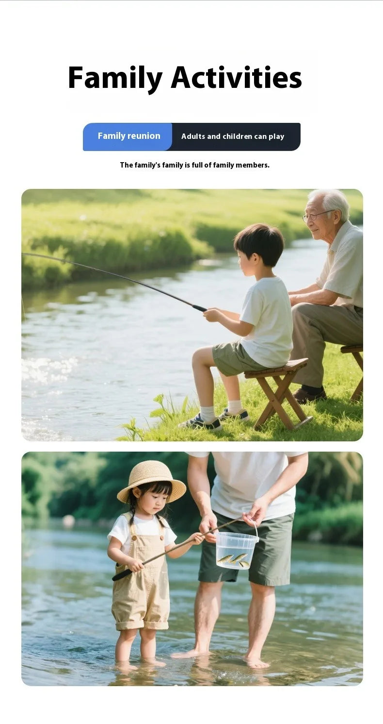Small fishing rod, ultra light and ultra-fine short section hand-held fishing rod, beginner fishing rod set, stream rod