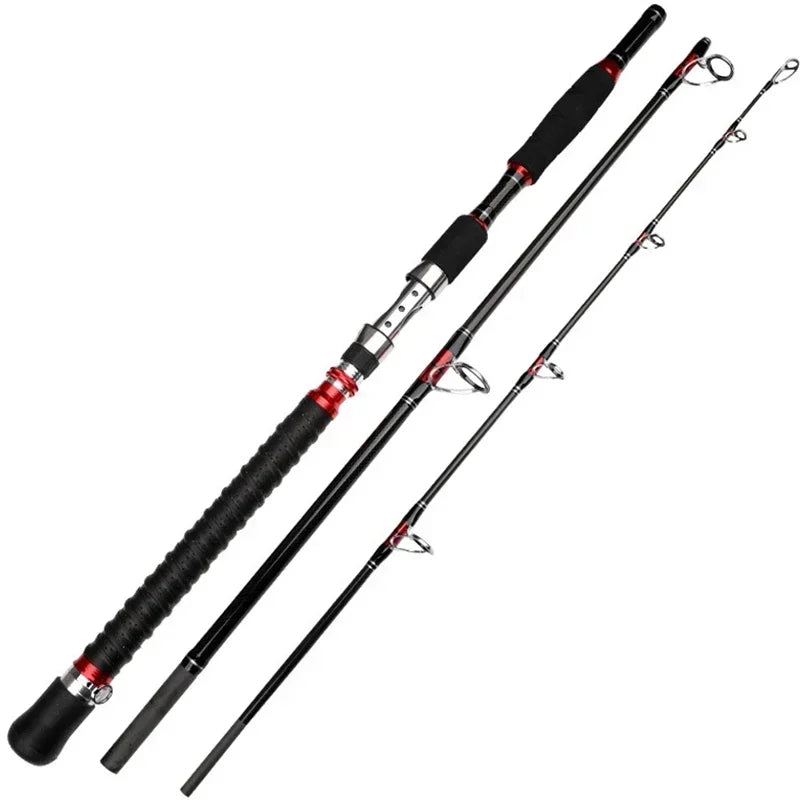 Fishing Lure Rod 1.8m 2.1m Lure 70-250g Strong Trolling Fishing Rod Carbon Hard Fast Surf Boat  Spining Fishing Rods Travel Pole